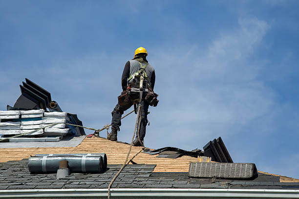 Professional Roof Replacement technician working in Bar Mills, ME